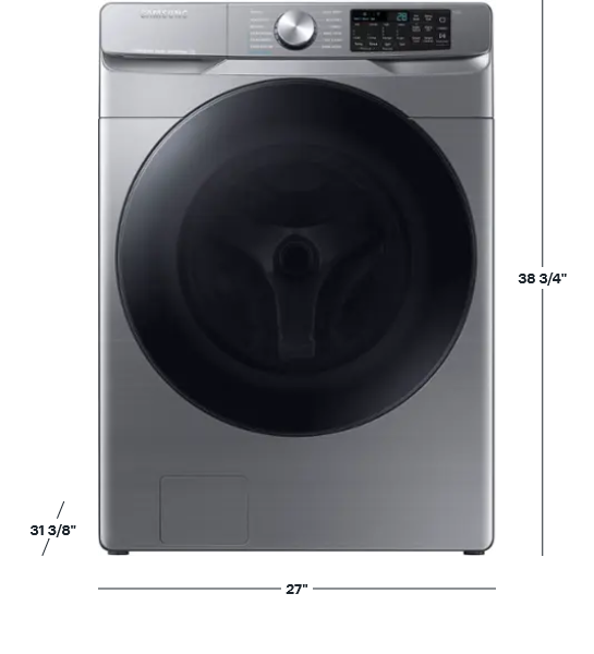 Samsung WF45B6300AP 4.5 cu. ft. High-Efficiency Stackable Smart Front Load Washer with Steam and Super Speed Wash (2022) — image 2